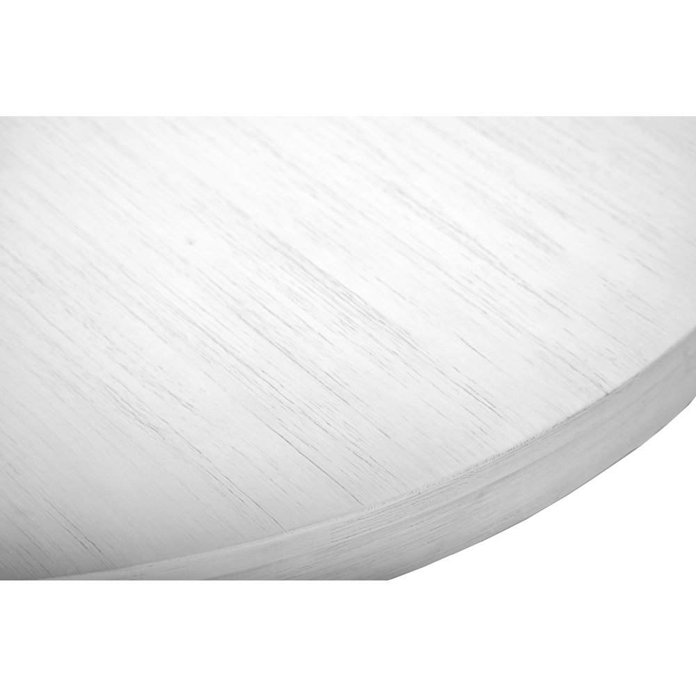 Surfside 45" Round Dining Table  X Shaped Base Weathered White Finish. Picture 3