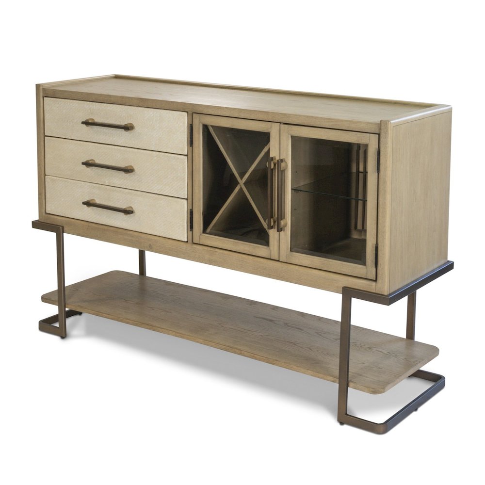 Rio Vista - 61" Credenza with Reversible Panels - Muted Earth Tones and Clay. Picture 1
