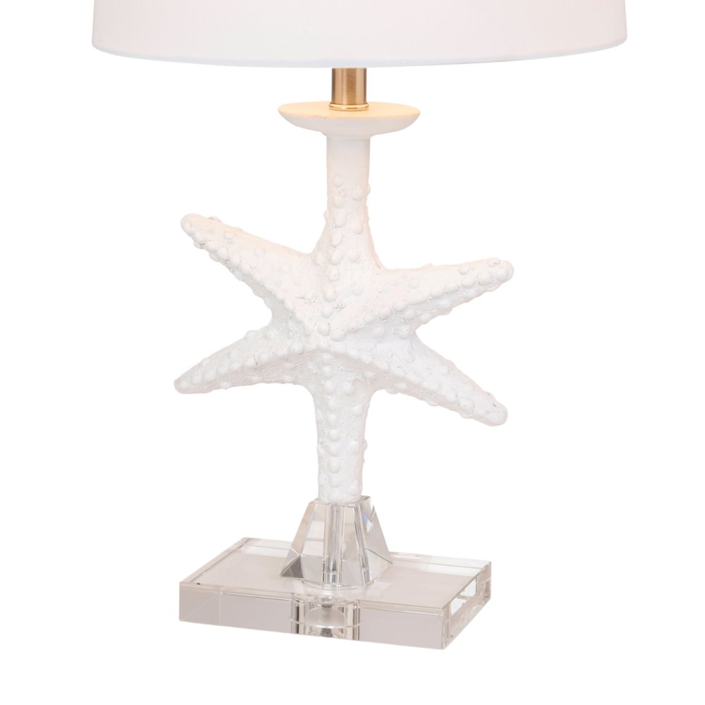 Patrick 28" White Starfish / Crystal Base, (Set of 2). Picture 4