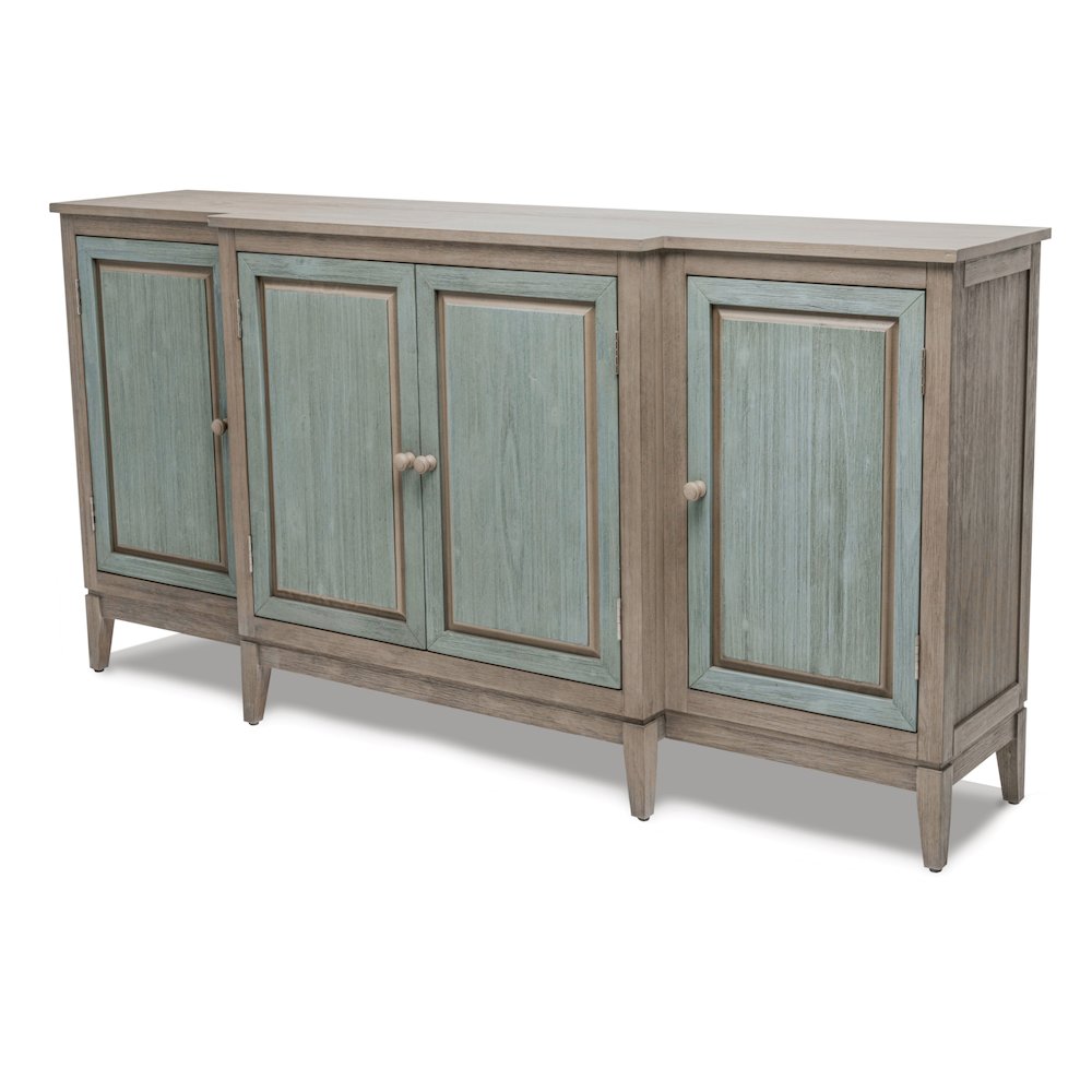 Sanibel 4-Door Credenzaa, TV Stand, Entertainment Unit, Hallway Dresser. Picture 1
