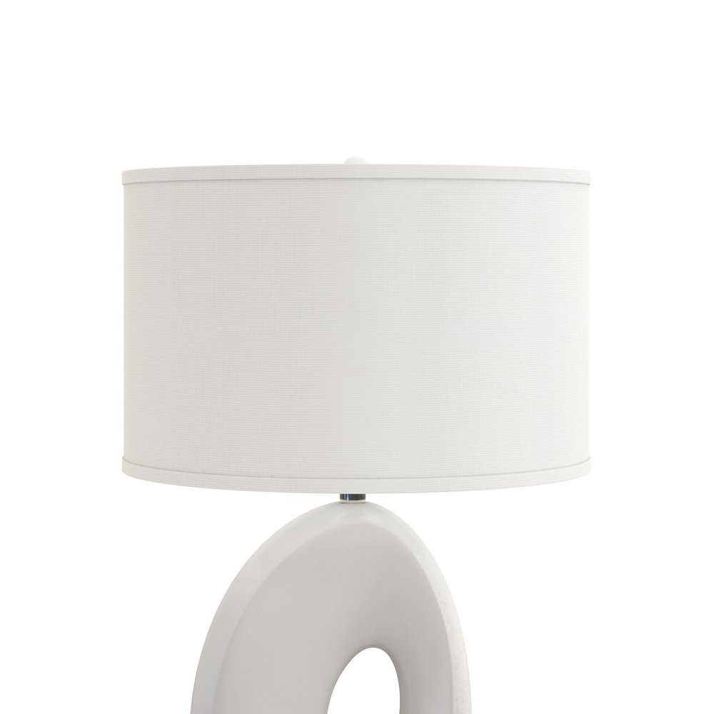 Eva - 30" Resin Table Lamp with Organic Shape and White Finish - White Finish. Picture 2