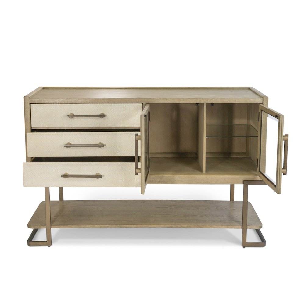 Rio Vista - 61" Credenza with Reversible Panels - Muted Earth Tones and Clay. Picture 4
