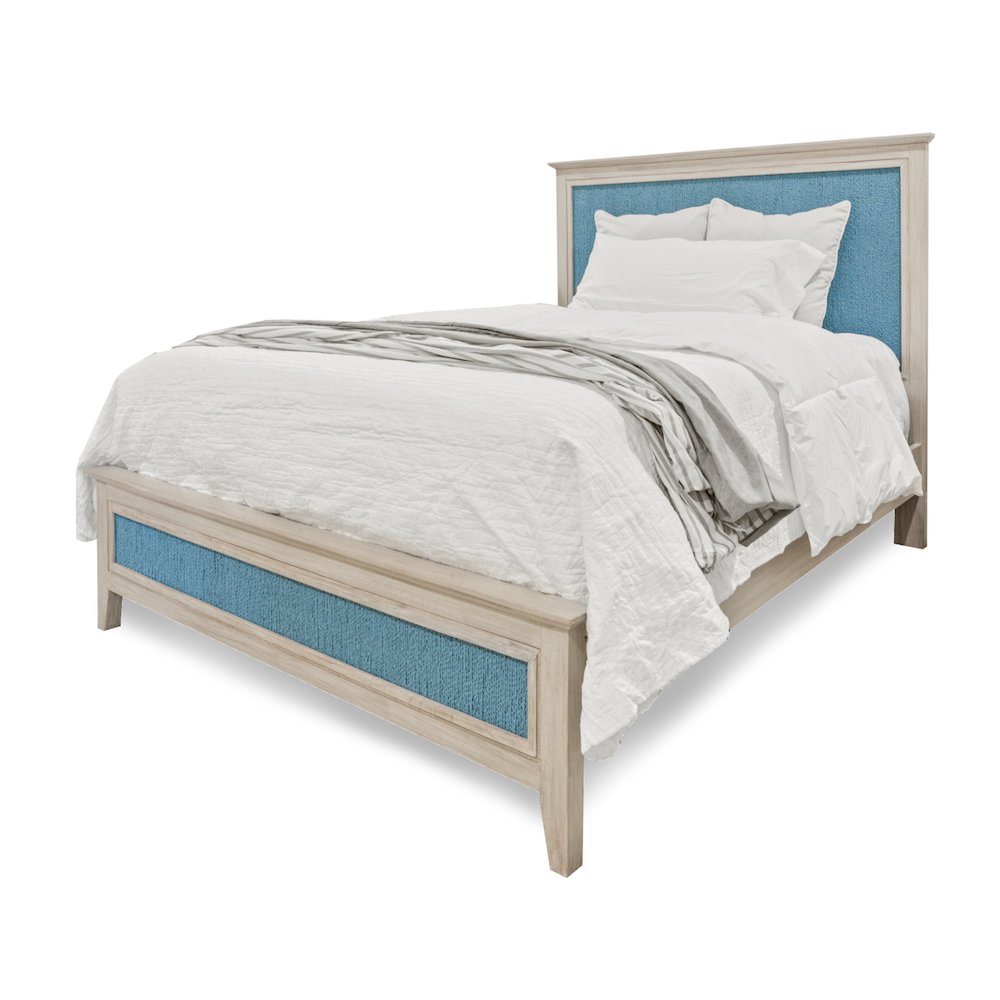 Ocean Isles - Bed - Queen - Ocean Blue and Aged Ivory Finish. Picture 1