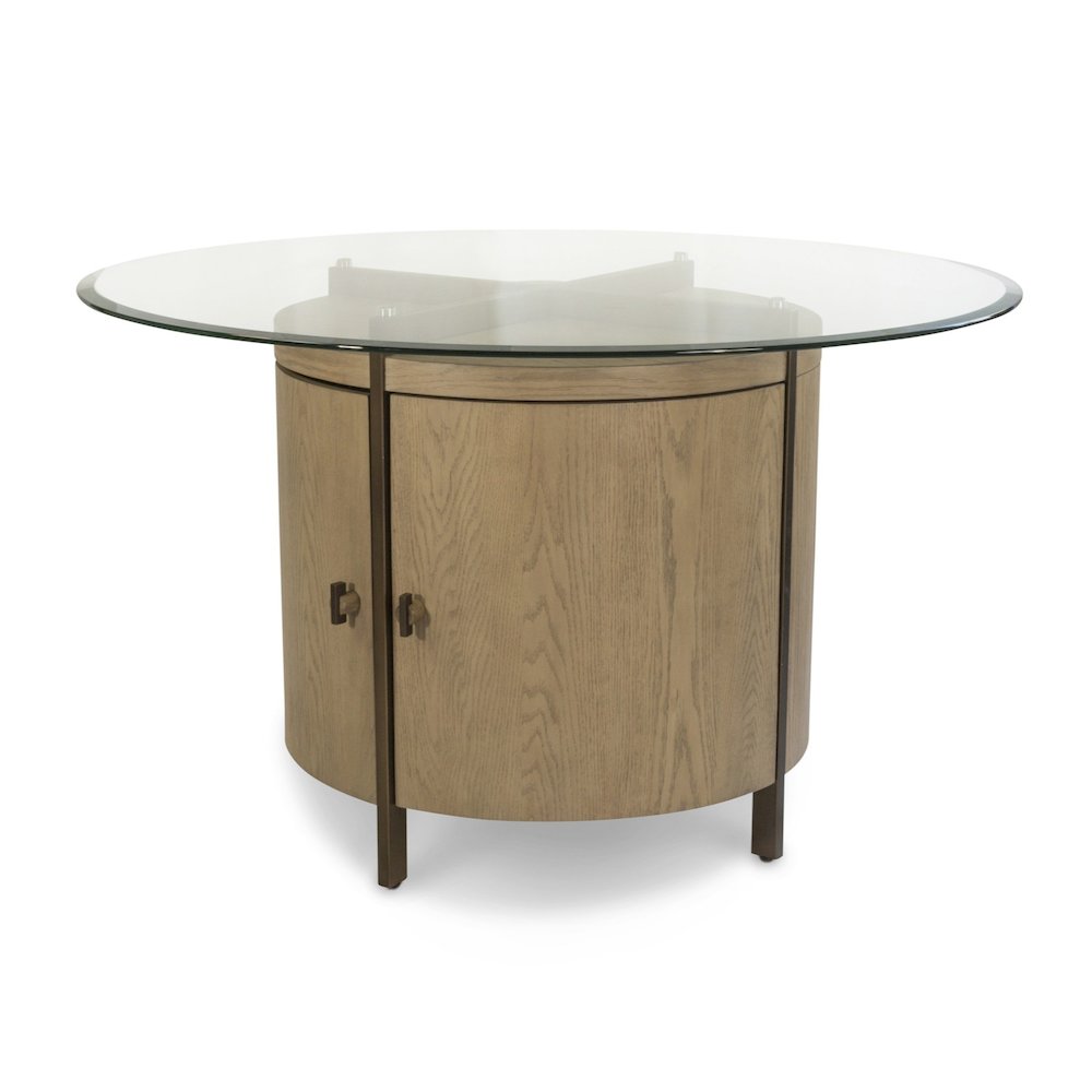 Rio Vista - 54" Round Dining Table with Storage - Muted Earth Tones and Clay. Picture 11