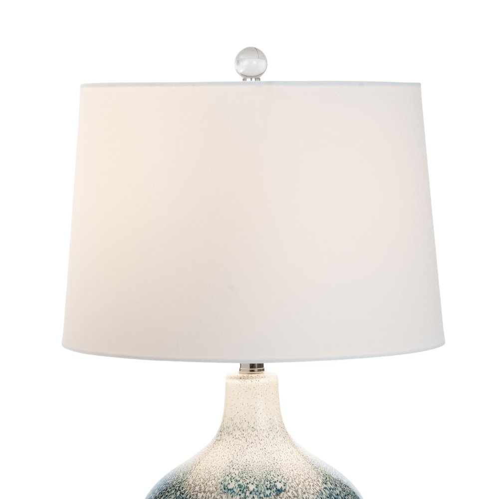 Coast - 28.5" Blue and White Glass Table Lamp - Set of 2 - Blue, White Finish. Picture 3