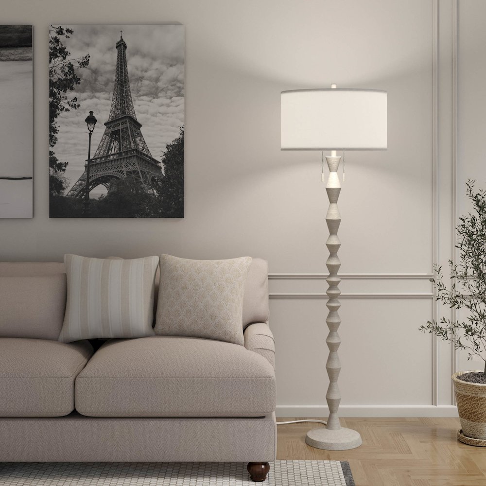 Zenith - 66" Floor Lamp - White Finish. Picture 7