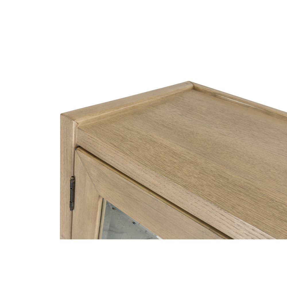 Rio Vista - Woven Mirrored Door Chest - Muted Earth Tones and Clay Finish. Picture 5