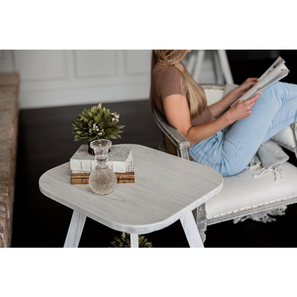 Surfside - End Table - Weathered White Finish. Picture 8
