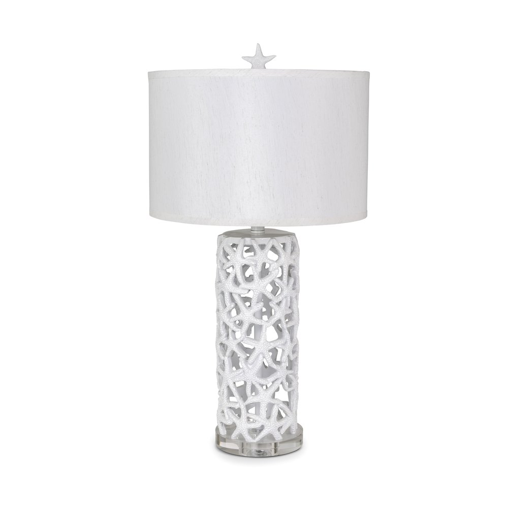 Darla - 30" Poly Star Table Lamp - Set of 2 - White Finish. Picture 8