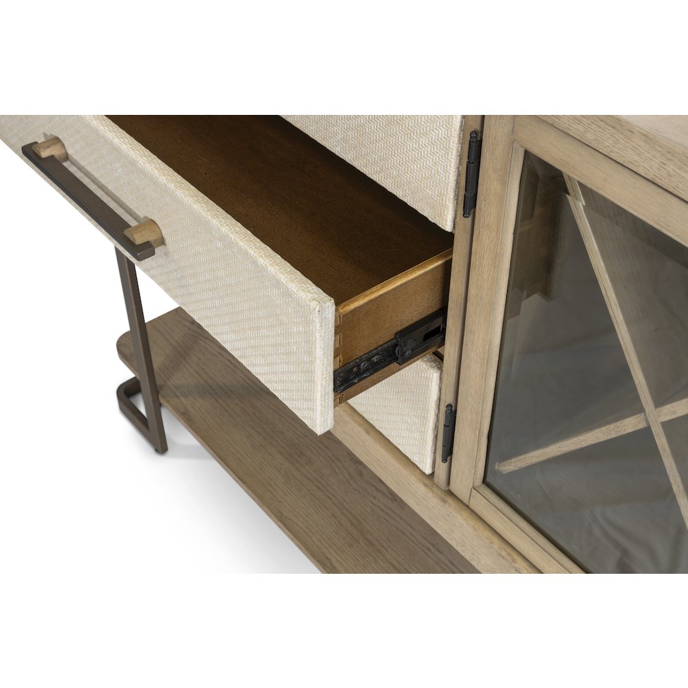 Rio Vista - 61" Credenza with Reversible Panels - Muted Earth Tones and Clay. Picture 6