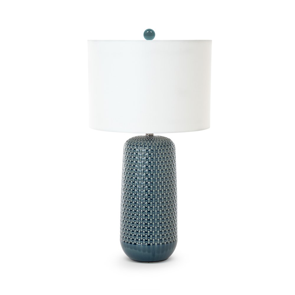 Marlin - 30" Ceramic Table Lamp - Set of 2 - Blue Finish. Picture 5