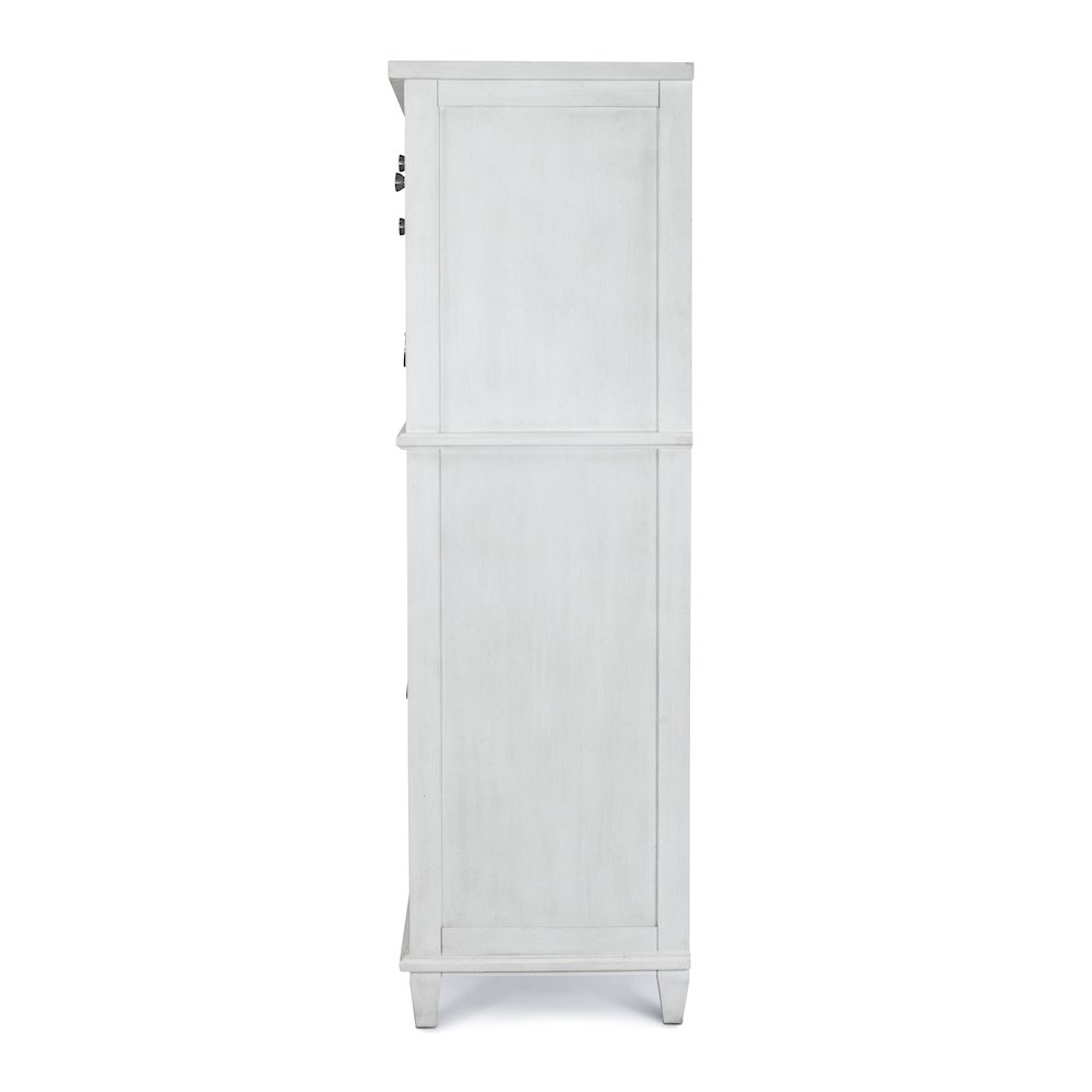Point Breeze - 7 Drawer Chest - Fresh White with Soft Grey Glaze Finish. Picture 4