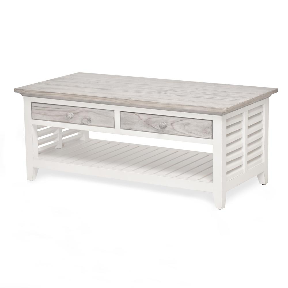 Islamorada - Coffee Table - Dapple Grey and Blanc Finish. Picture 1