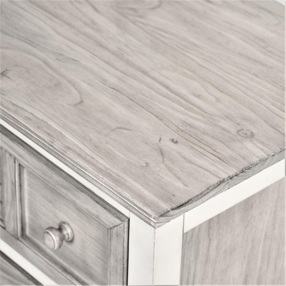 Islamorada - 5 Drawer Chest - Dapple Grey and Blanc Finish. Picture 3