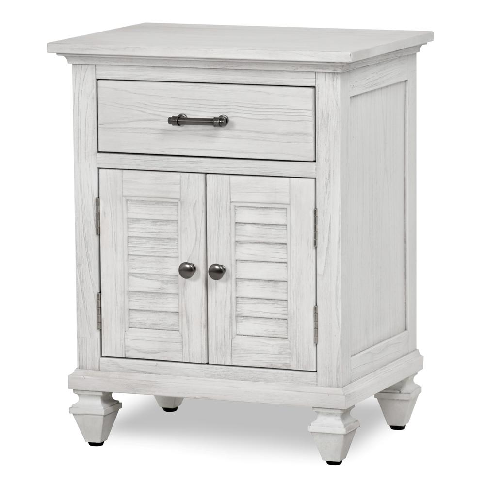 Surfside - 1 Drawer and 2 Door Nightstand with Power Strip and USB-A Port. Picture 1