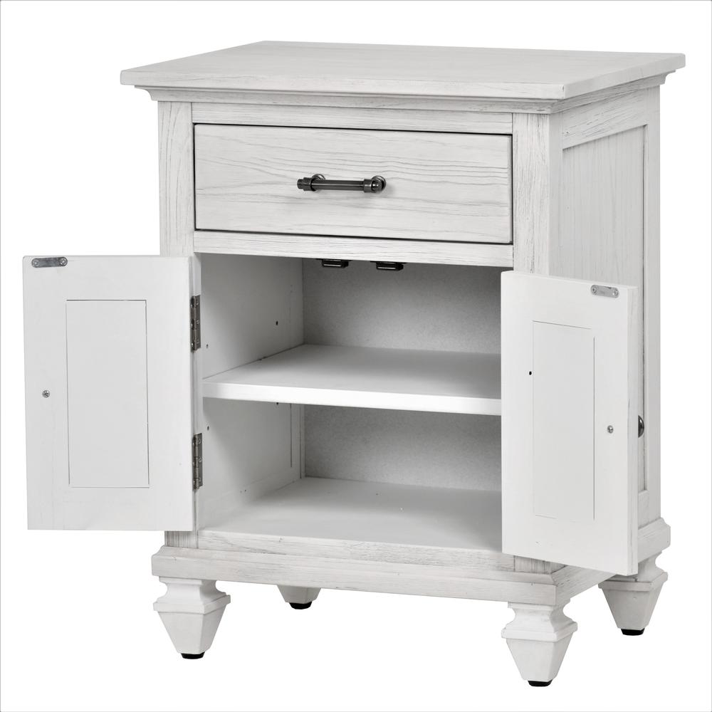 Surfside - 1 Drawer and 2 Door Nightstand with Power Strip and USB-A Port. Picture 4