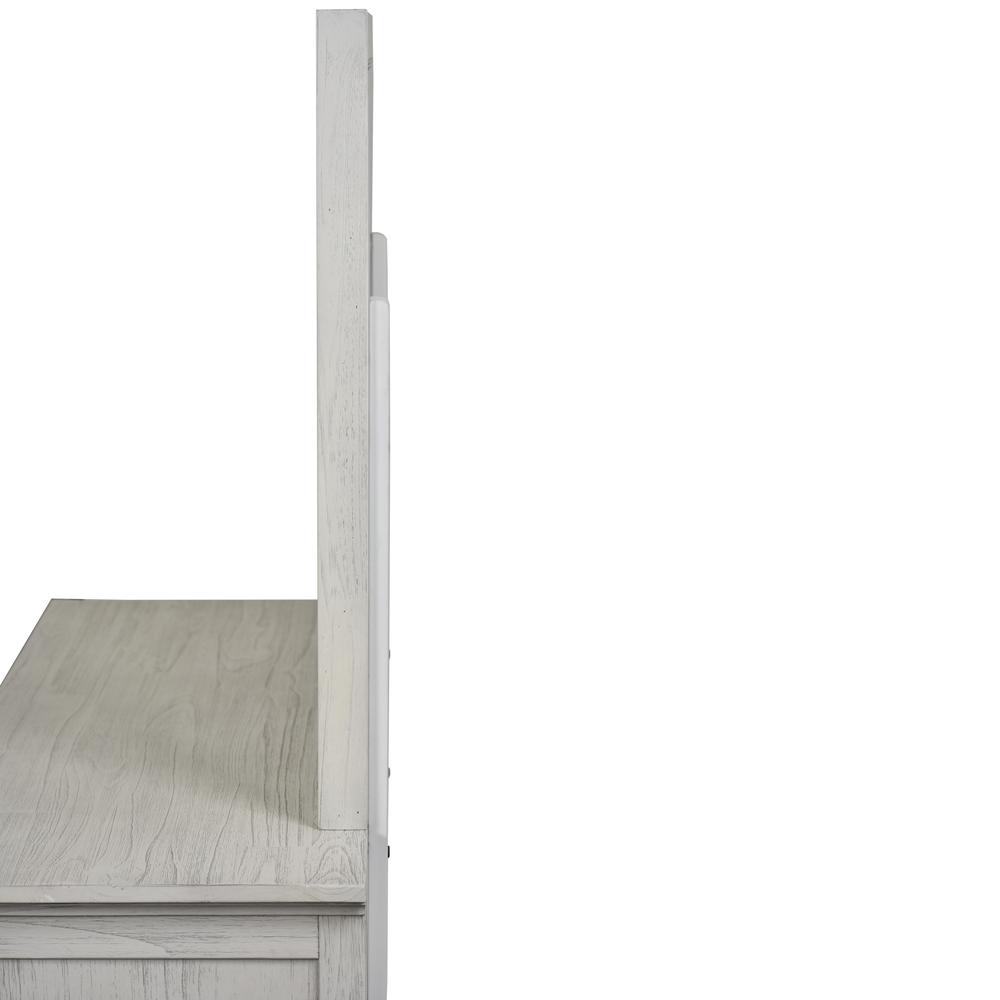Surfside - Rectangular Dresser Mirror - Weathered White Finish. Picture 6
