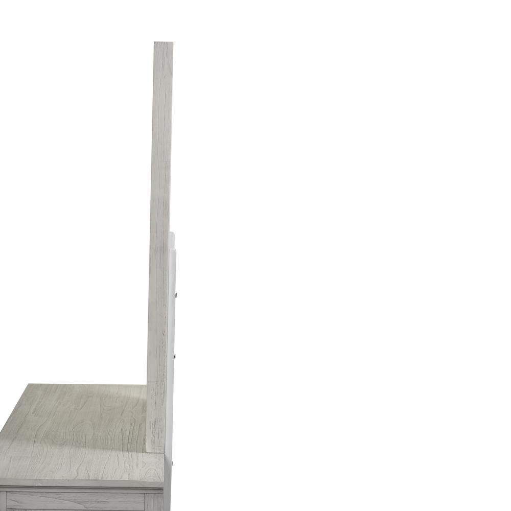Surfside - Rectangular Dresser Mirror - Weathered White Finish. Picture 7