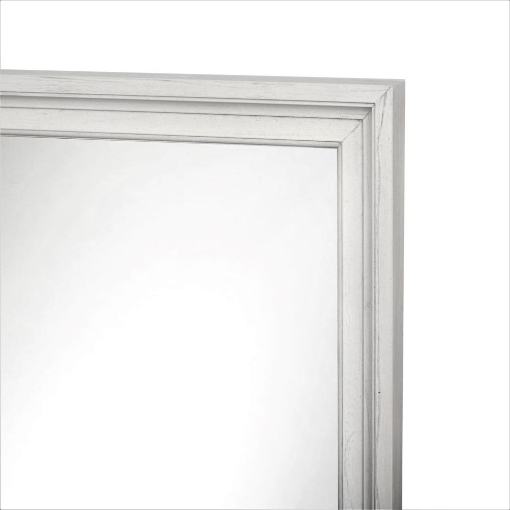 Surfside - Rectangular Dresser Mirror - Weathered White Finish. Picture 8
