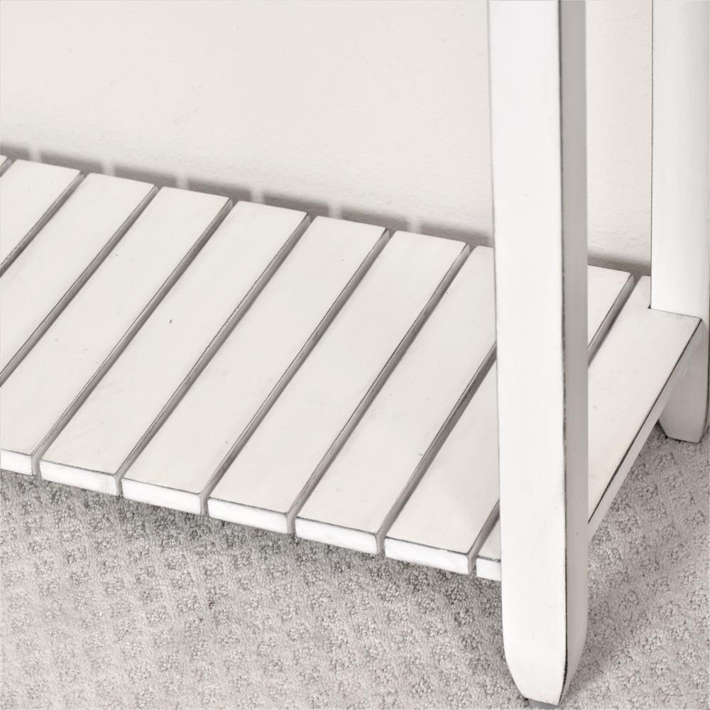 Picket Fence - Console Table - Distressed Bleu, White Finish. Picture 2