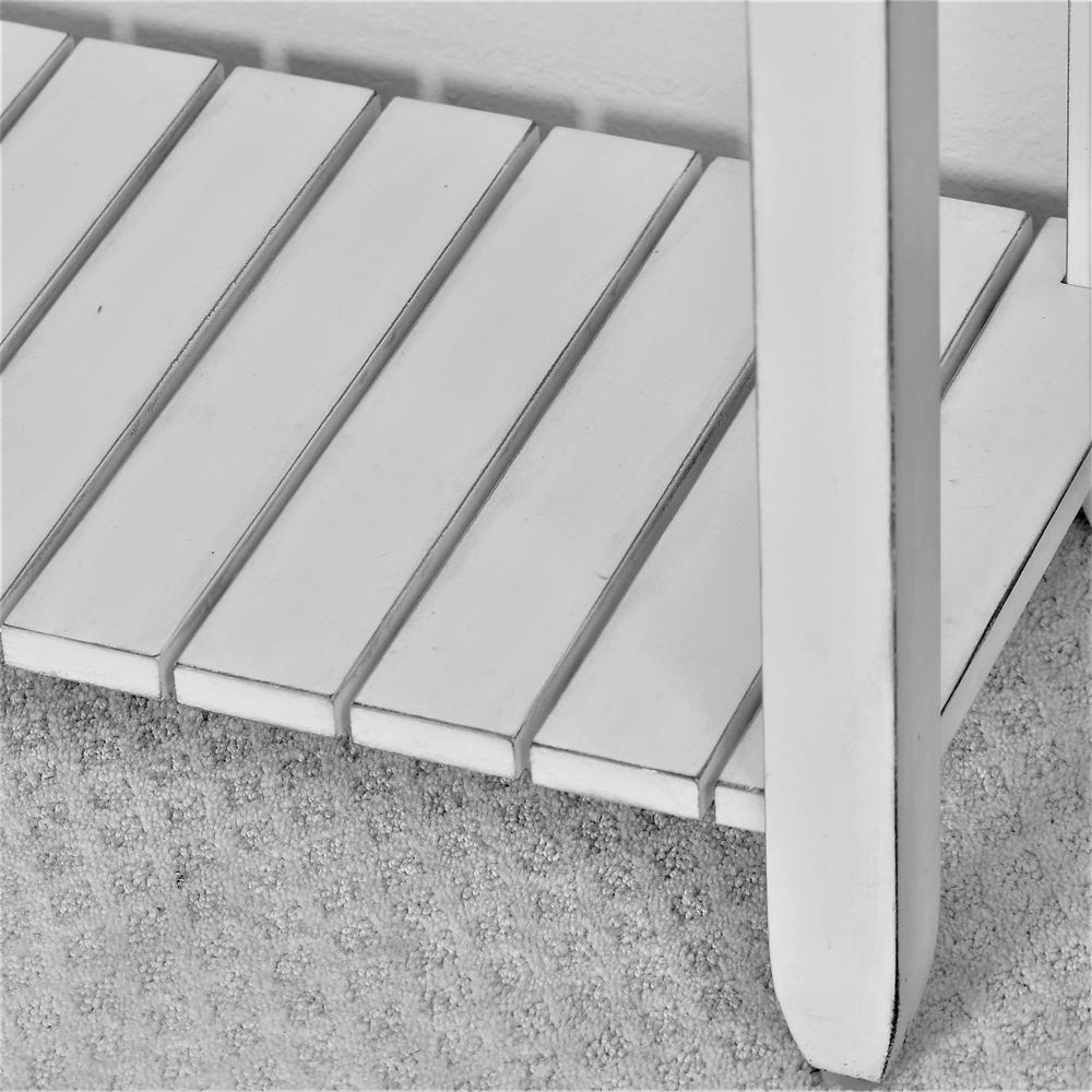 Picket Fence - Entertainment Center - Distressed Bleu, White Finish. Picture 5