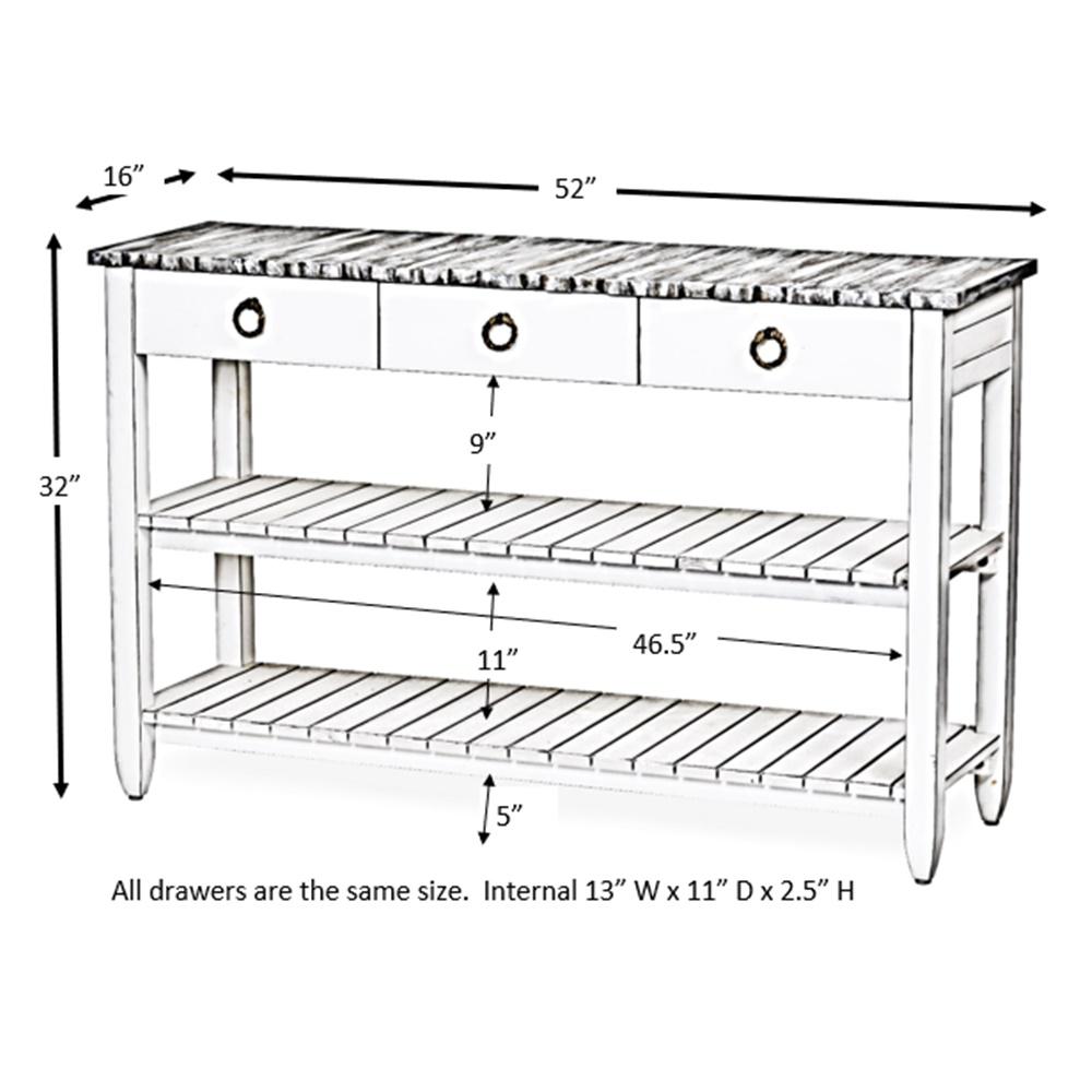Picket Fence - Entertainment Center - Distressed Bleu, White Finish. Picture 6