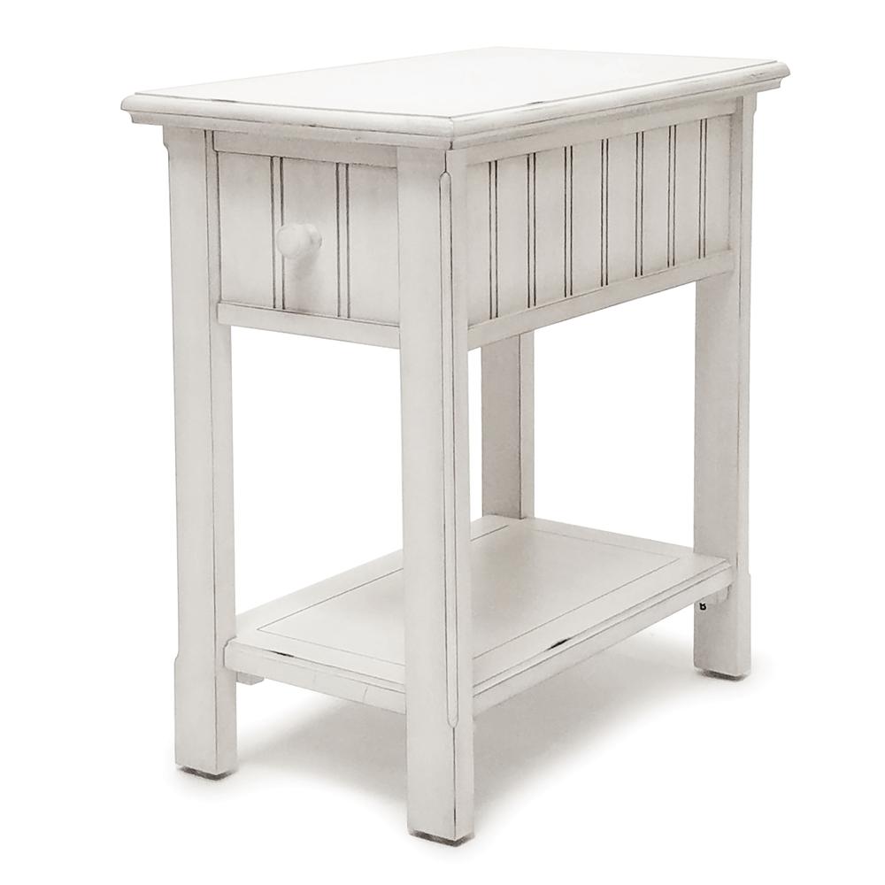 Monaco - Chairside Table - Blanc Finish. Picture 6