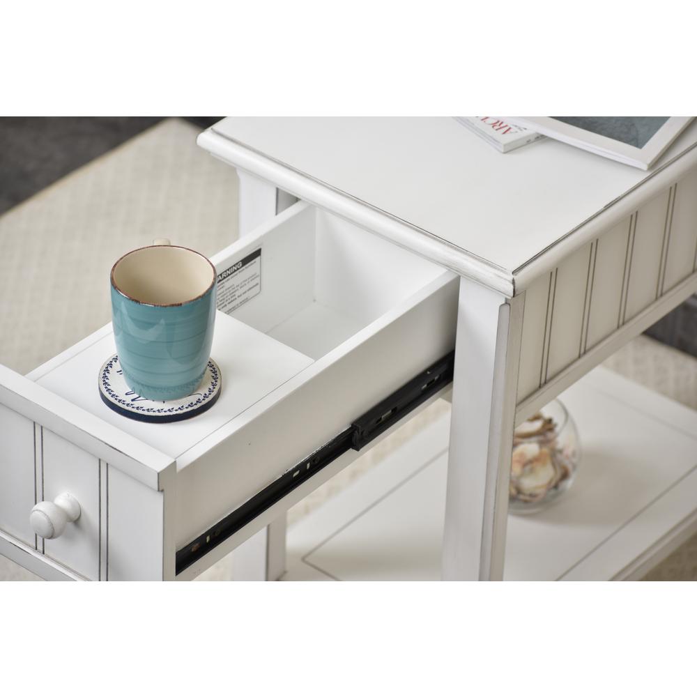 Monaco - Chairside Table - Blanc Finish. Picture 2
