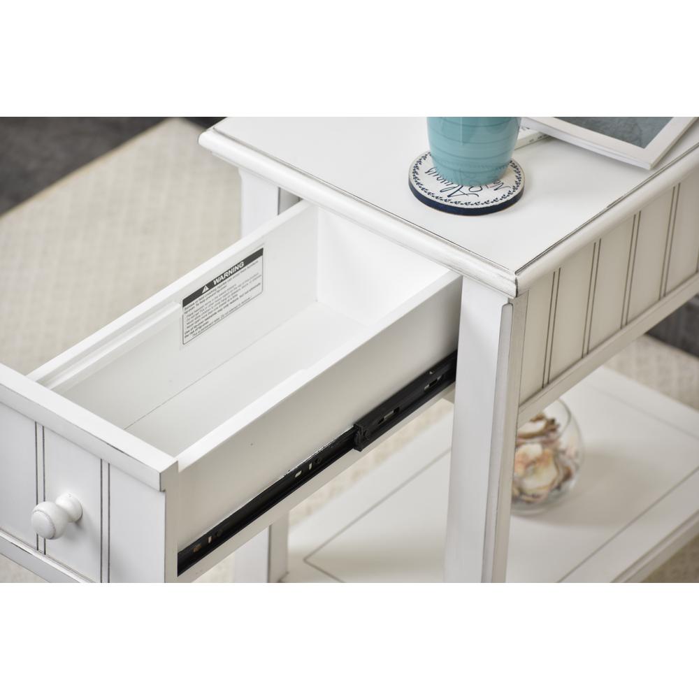 Monaco - Chairside Table - Blanc Finish. Picture 3