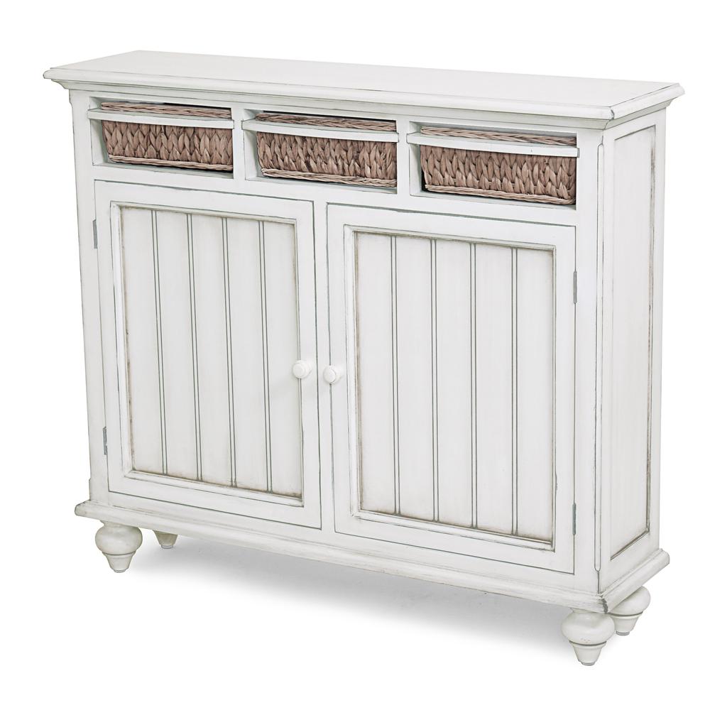Monaco - Entry Cabinet with Baskets - Blanc Finish. Picture 4