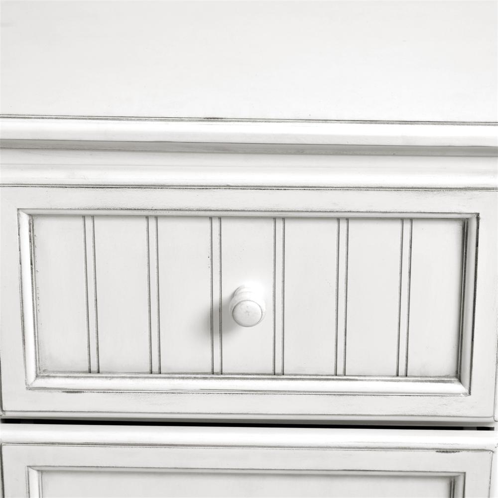 Monaco - 2 Drawer Nightstand with Power Strip and USB-A Port - Blanc Finish. Picture 4