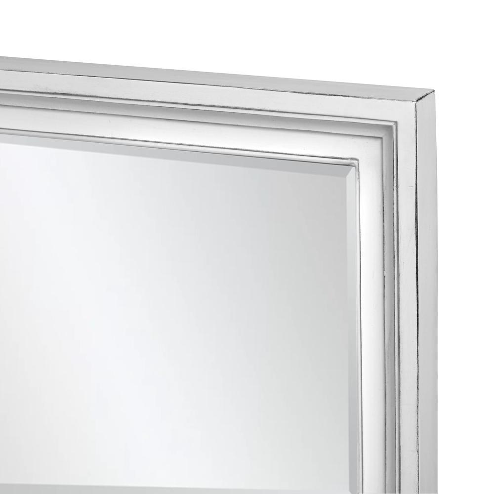 Monaco - Rectangular Beveled Dresser Mirror - Blanc Finish. Picture 2