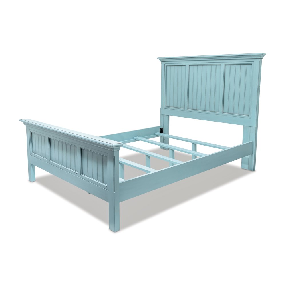Monaco - Bed - Queen - Bleu Finish. Picture 1