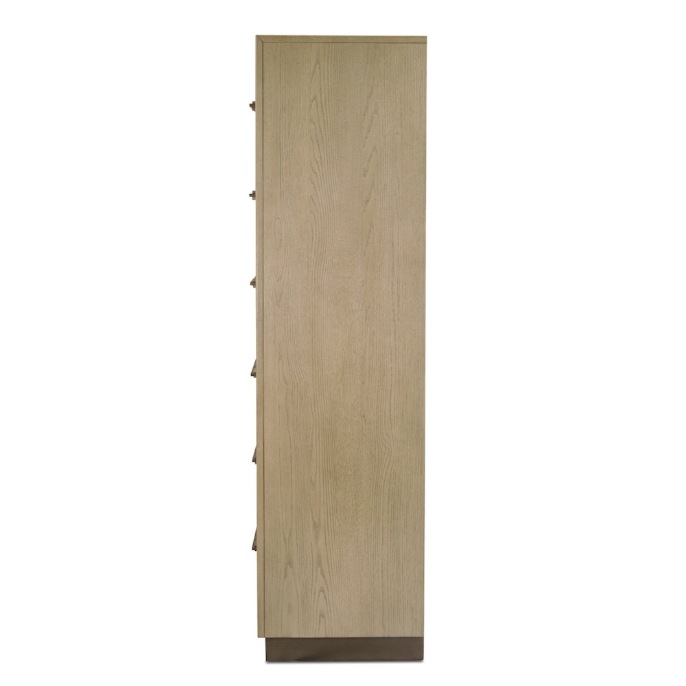 Rio Vista - Woven Mirrored Door Chest - Muted Earth Tones and Clay Finish. Picture 4