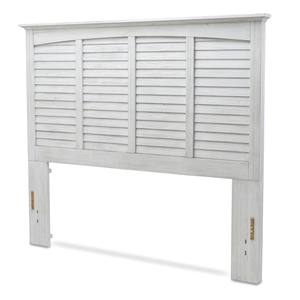 Surfside - Headboard - Queen - Weathered White Finish. Picture 5
