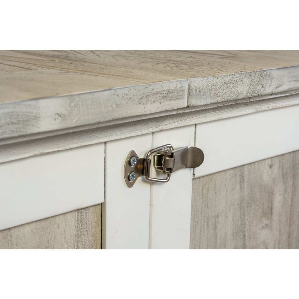 Islamorada - Queen Size Cabinet Bed with Mattress - Dapple Grey and Blanc Finish. Picture 5