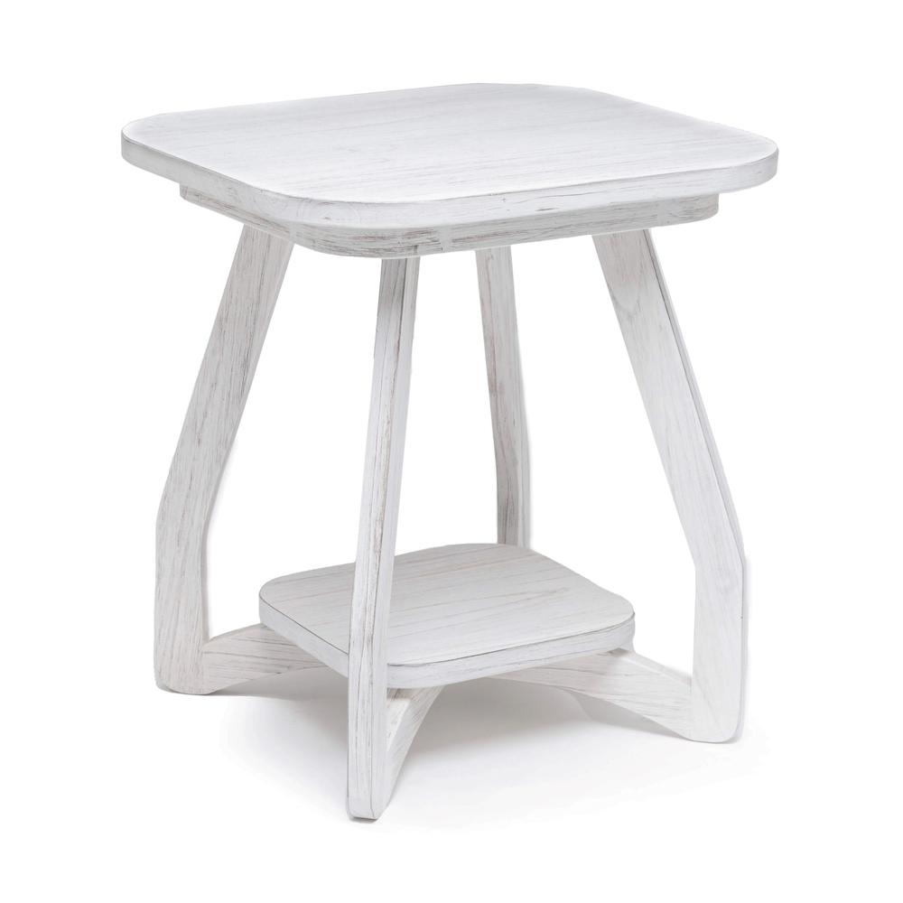 Surfside - End Table - Weathered White Finish. Picture 1
