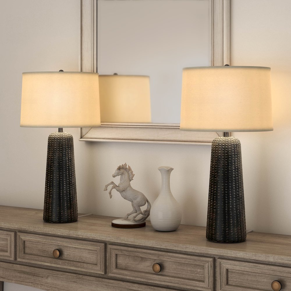 Marissa - 31" Resin Table Lamp - Set of 2 - Brown Finish. Picture 4