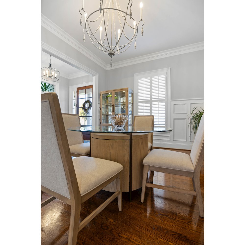 Rio Vista - 54" Round Dining Table with Storage - Muted Earth Tones and Clay. Picture 8