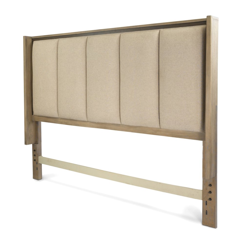 Rio Vista - Upholstered Headboard - Queen - Muted Earth Tones and Clay Finish. Picture 1