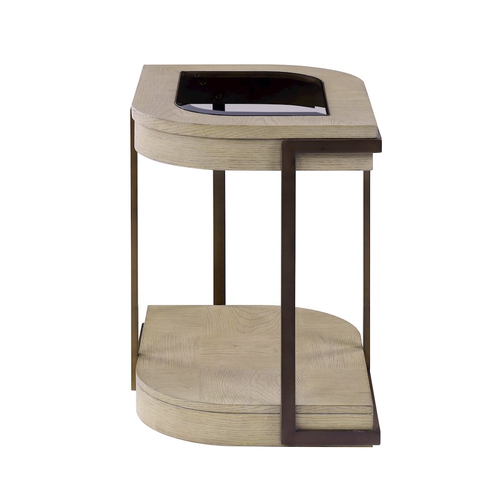 Rio Vista - Chairside Table - Muted Earth Tones and Clay Finish. Picture 2