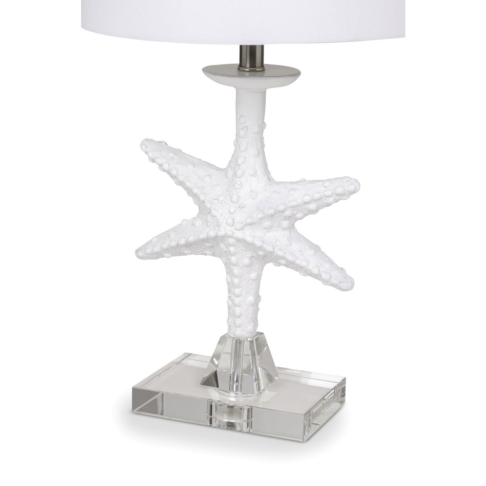 Patrick 28" White Starfish / Crystal Base, (Set of 2). Picture 6