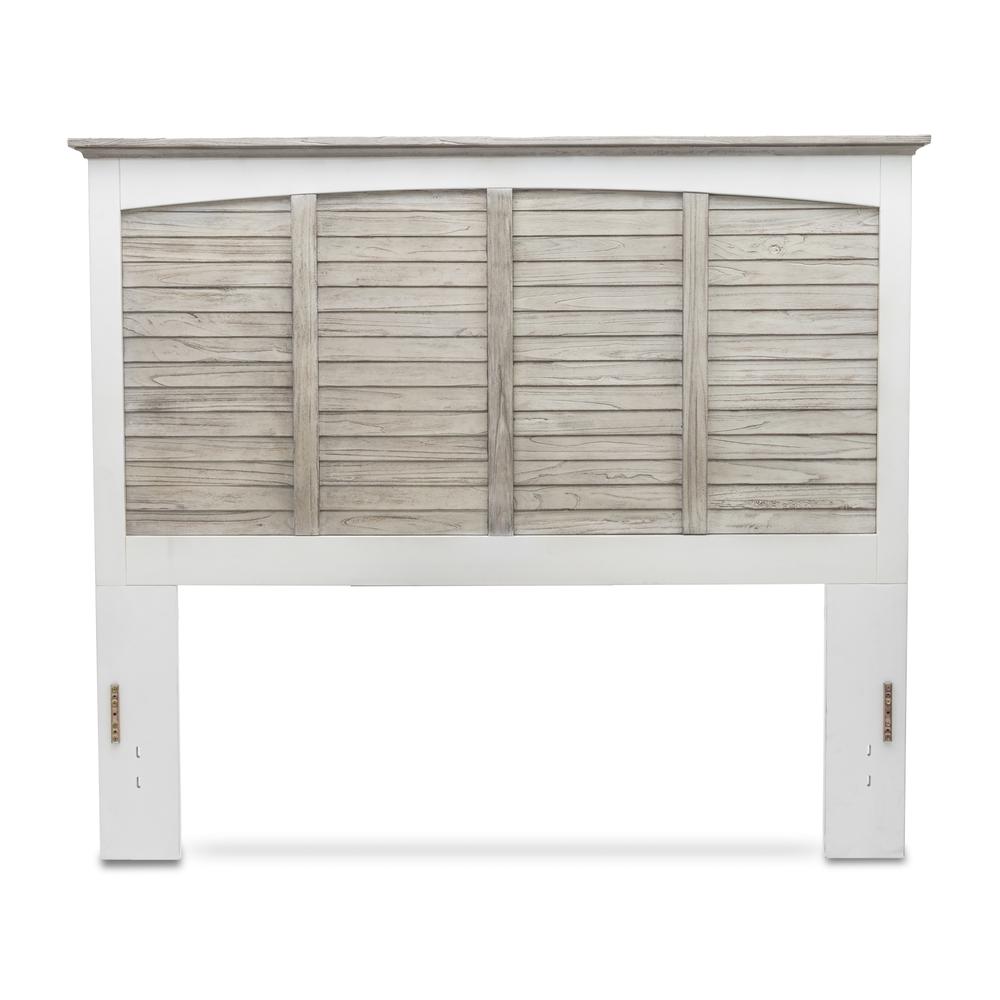 Islamorada - Headboard - Queen - Dapple Grey and Blanc Finish. Picture 2