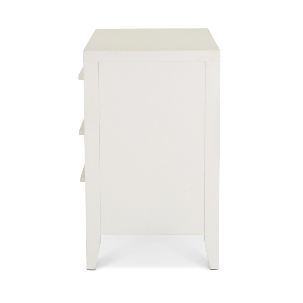 Miramar - 3 Drawer Woven Nightstand with Power Strip, USB-A and USB-C Port. Picture 3