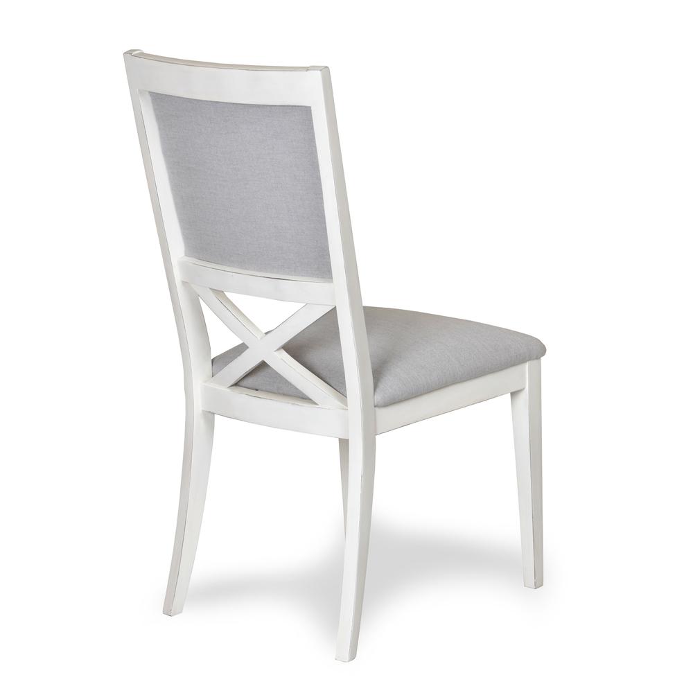 Islamorada - Upholstered Dining Chair - Set of 2 - Blanc Finish - Dapple Grey. Picture 1