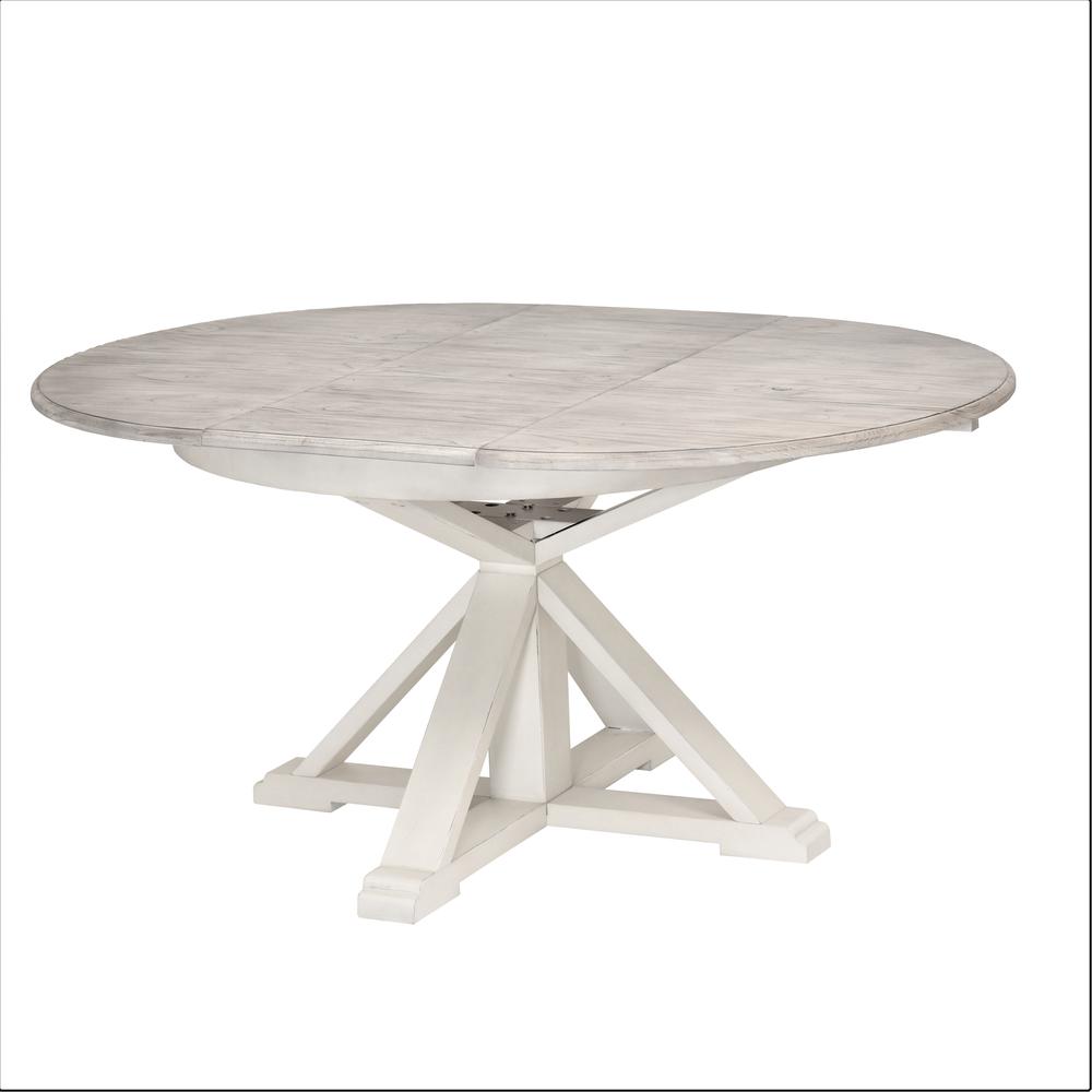 Islamorada - 45" Round Dining Table with 18" Butterfly Leaf Extension - Dapple. Picture 3