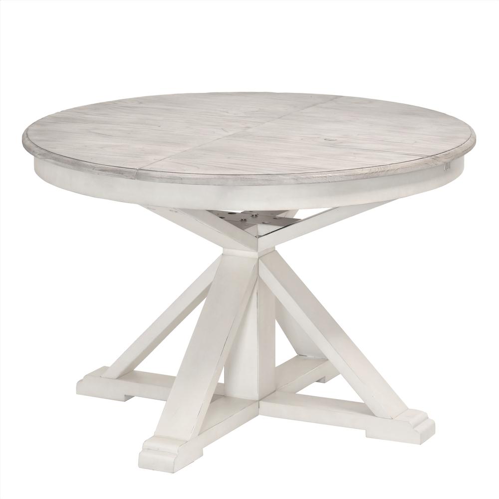 Islamorada - 45" Round Dining Table with 18" Butterfly Leaf Extension - Dapple. Picture 2