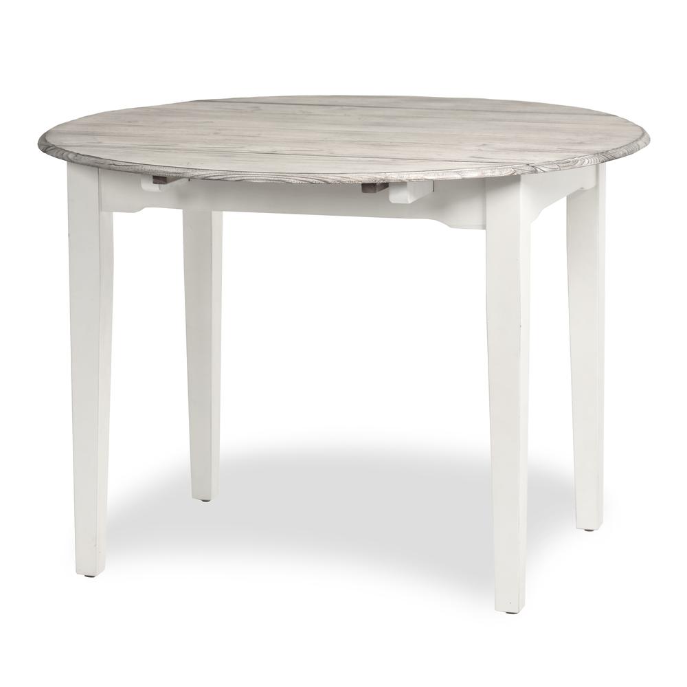 Islamorada - 42" Drop Leaf Dining Table - Dapple Grey and Blanc Finish. Picture 5