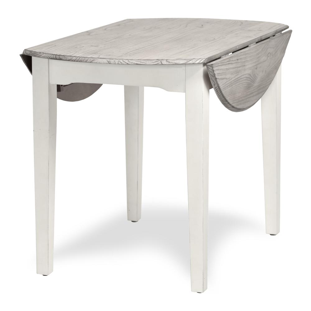 Islamorada - 42" Drop Leaf Dining Table - Dapple Grey and Blanc Finish. Picture 1
