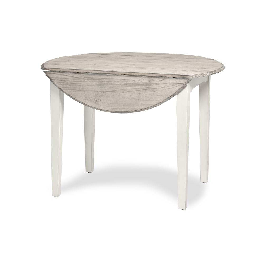 Islamorada - 42" Drop Leaf Dining Table - Dapple Grey and Blanc Finish. Picture 2